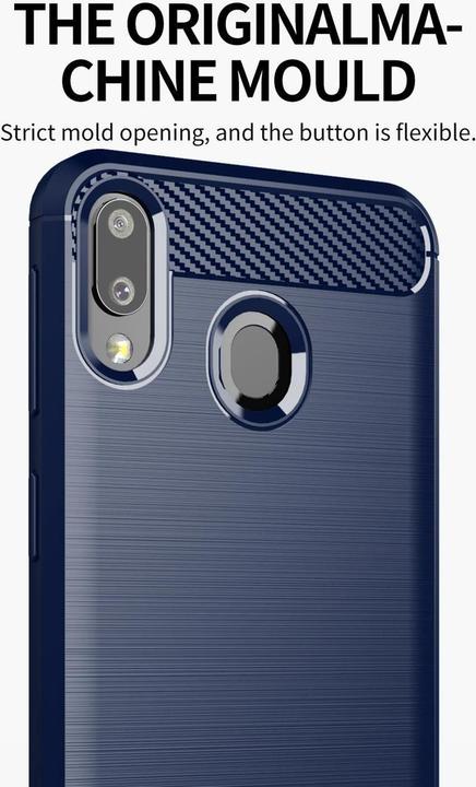 Image du produit Cadorabo TPU Ultra Slim carbon edelstahl Combi Cover (Samsung Galaxy A20, Samsung Galaxy M10s, TCL A30)
