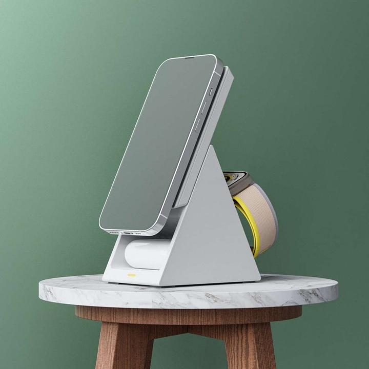 Actual product image Choetech T600 15W 3in1 induction charging station - white (15 W)