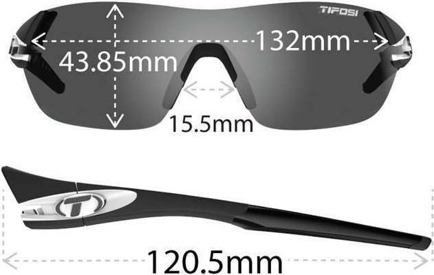 Produktbild MGA Tifosi Slice Slice Black White Gläses (3 Gläser 15,4% Rauch, 41,4% Wechselstrom rot, 95,6% klar) (Schwarz/Weiss, Rauch, Red, Klar)
