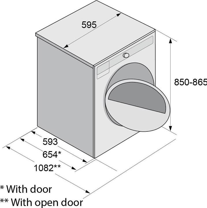 Actual product image Asko T608HX.S (8 kg, Left)