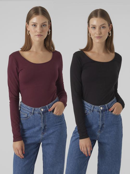 Actual product image Vero Moda 2-pack long sleeve blouse (S)