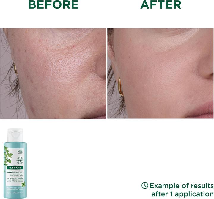Produktbild Klorane 3-in-1 Reinigungspuder mit BIO-Wasserminze (Puder, 50 ml)