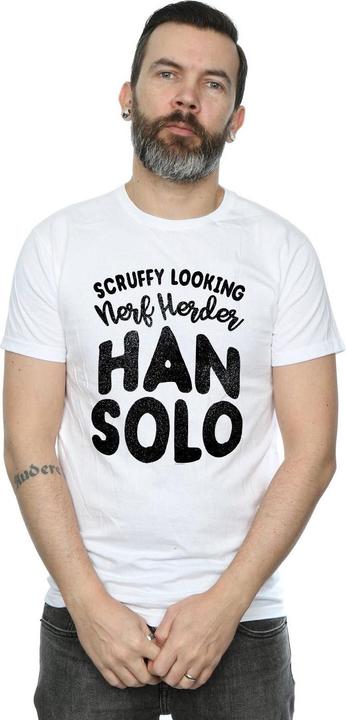 Actual product image Star Wars Mens Han Solo Legends Tribute T-Shirt (M)