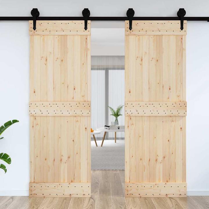 Produktbild VidaXL Scheunentür 80x210 cm Massivholz Kiefer