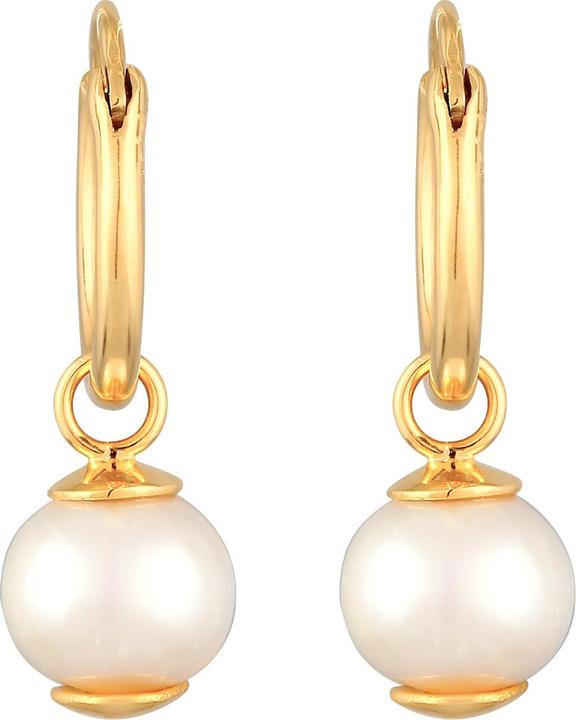 Immagine prodotto Elli Orecchini a cerchio con perla d'acqua dolce pendente argento 925 (Argento 925)