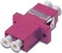 Produktbild Digitus LWL Kupplung LC/LC duplex OM4 multimode Kunststoffgehäuse Zirkonia Keramikhülse pink inkl... (Netzwerk Kupplung)