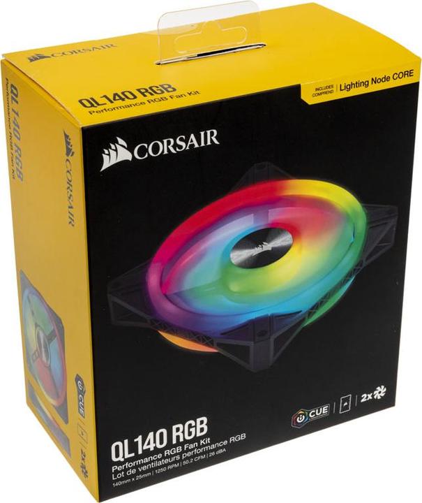 Productafbeelding Corsair iCUE QL140 RGB (140 mm, 2 x)