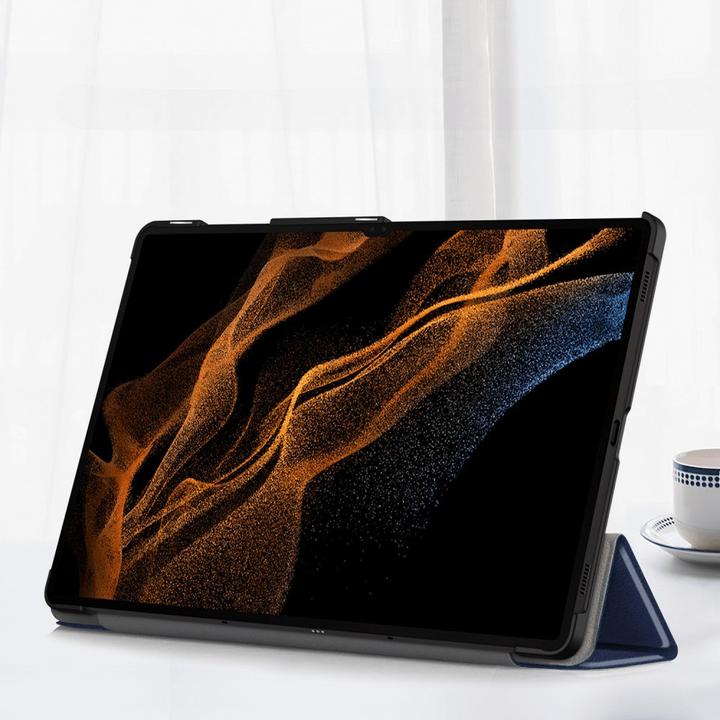Actual product image Cover-Discount Galaxy Tab S9 Ultra - Tri-fold Smart Case blue (Galaxy Tab S9 Ultra)