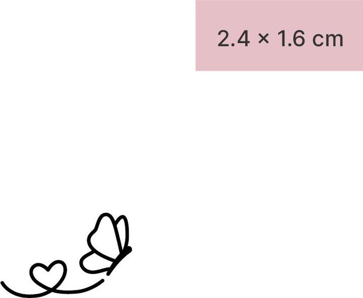Image du produit minink Tatouage temporaire - Papillon avec un coeur
