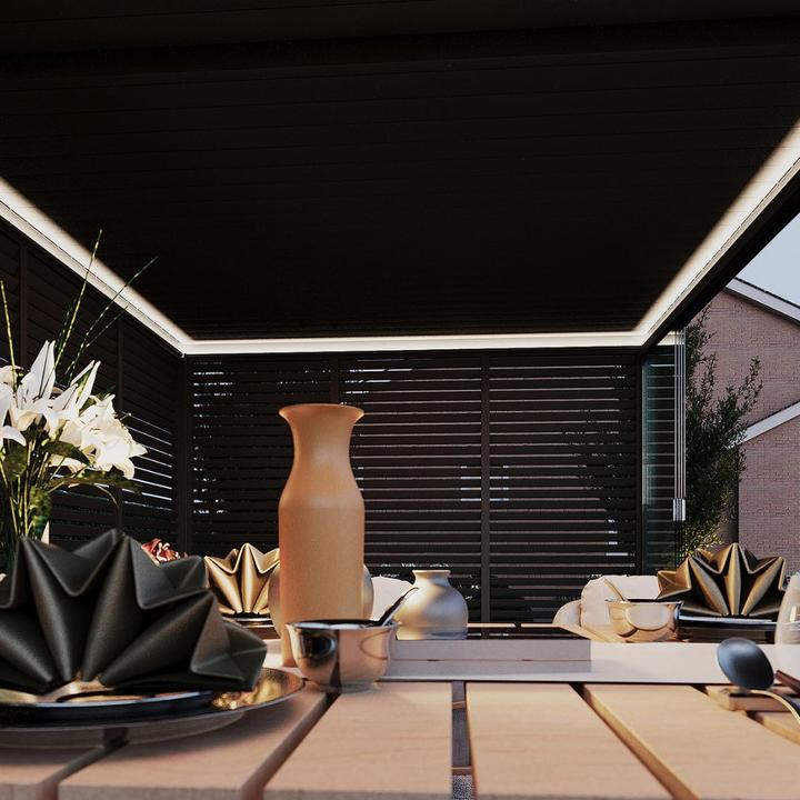 Produktbild Ventaris LED-Beleuchtung Pergola umlaufend 2-er Set (eine Länge und eine Breite) (400 cm, 2 cm)