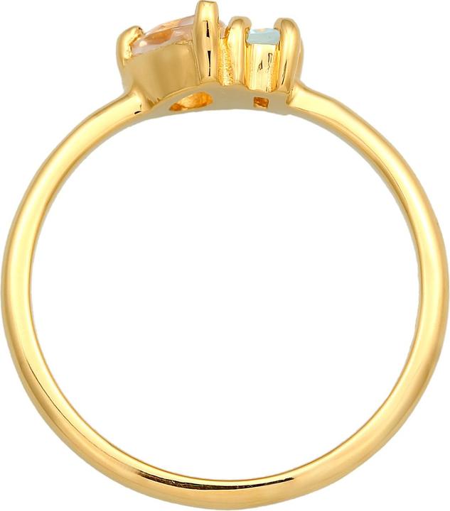 Image du produit Elli PREMIUM Bague Topaze goutte élégante 925 argent (54, Argent 925)
