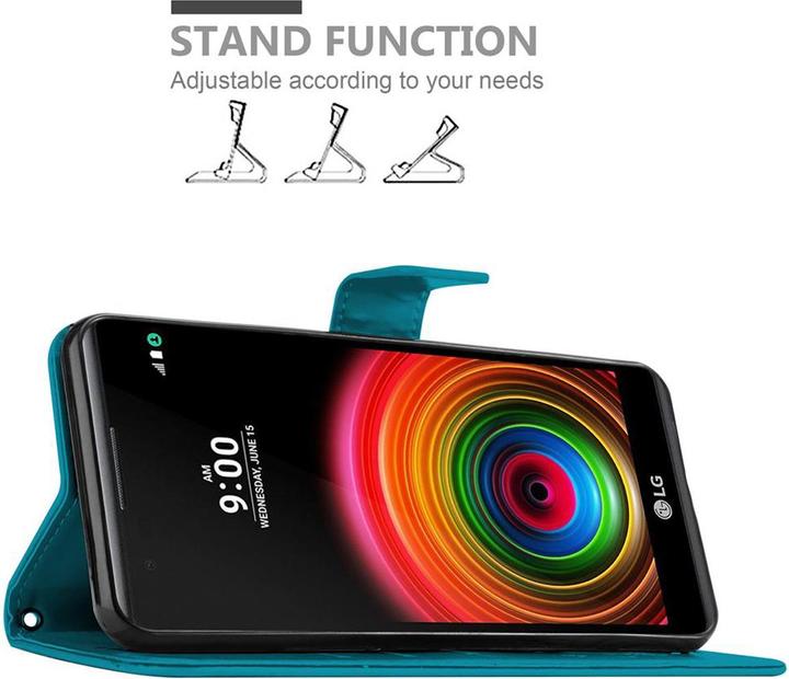Productafbeelding Cadorabo Bloemen Boekomslag (LG X Power)