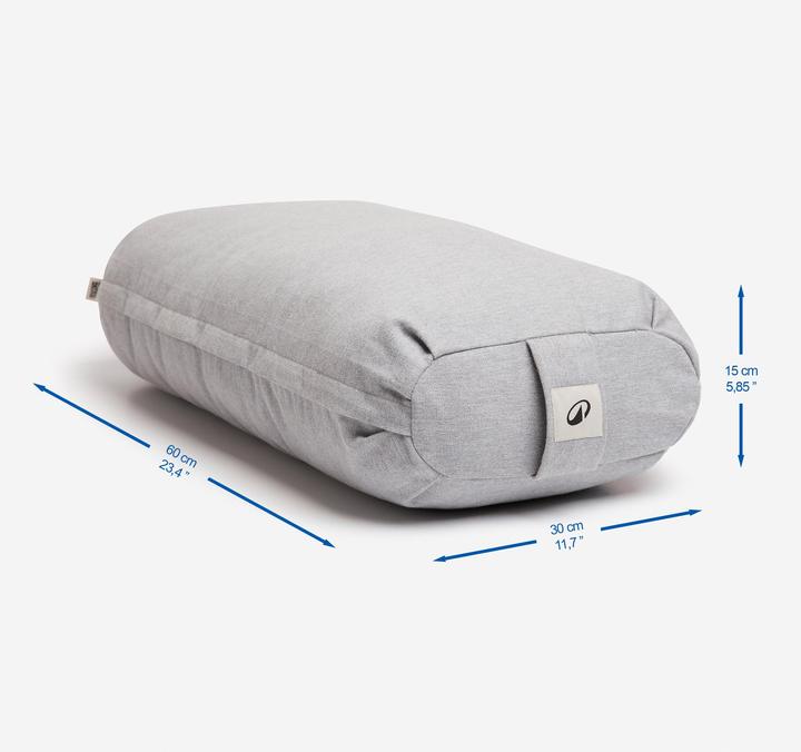 Immagine prodotto Kimjaly Yoga-Bolster flach Dinkelfüllung - blau (15 cm)