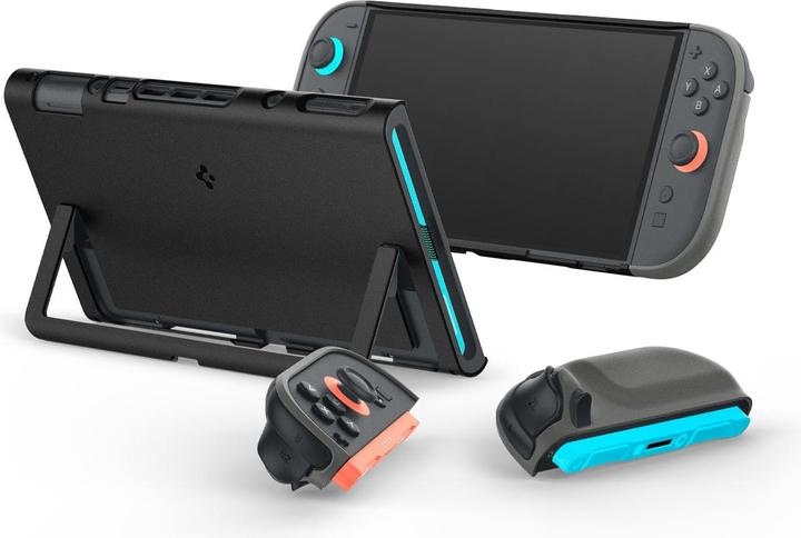 Produktbild Spigen - Protective Case Nano Pop - for Nintendo Switch 2, Slim, with Kickstand - Black Sesame (Switch)