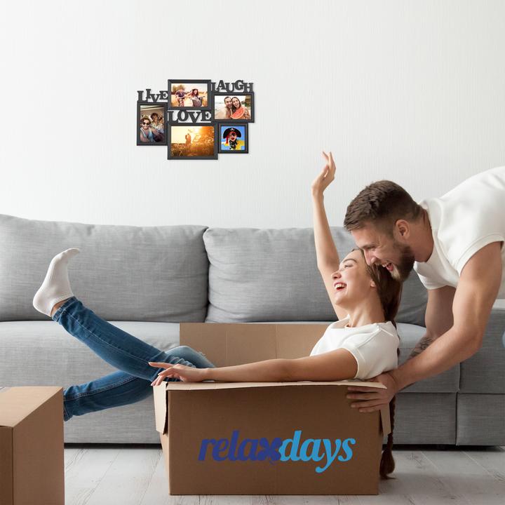 Image du produit Relaxdays Cadre photos Live Love Laugh (10 x 15 cm, 10 x 10 cm, 18 x 13 cm)