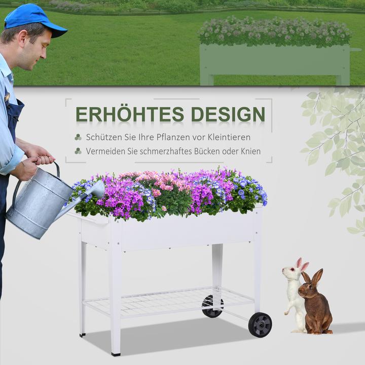 Image du produit Outsunny Mobiler Pflanzenwagen mit Stauraum