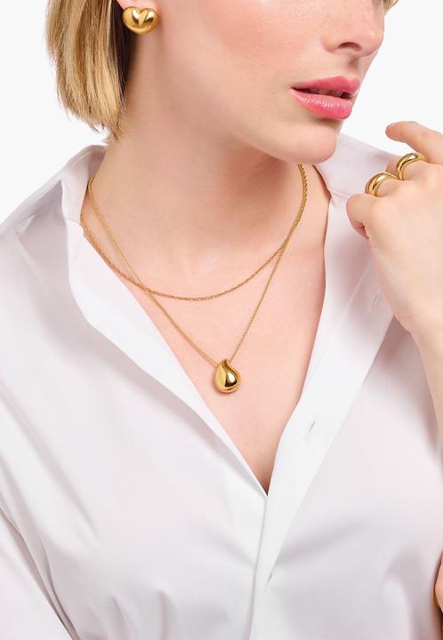 Produktbild Thomas Sabo Kette mit Anhänger in organischer Tropfenform (925er Silber, 45 - 50 cm)