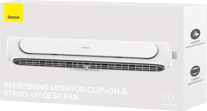 Produktbild Baseus Refreshing Monitor Clip-On & Stand-Up Desk Fan White (42 dB)