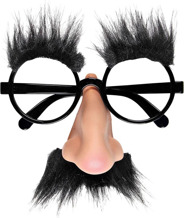 Image du produit Widmann 11966 nez, moustache et sourcils, lunettes fun, accessoire pour boîte photo ou carnaval, multic