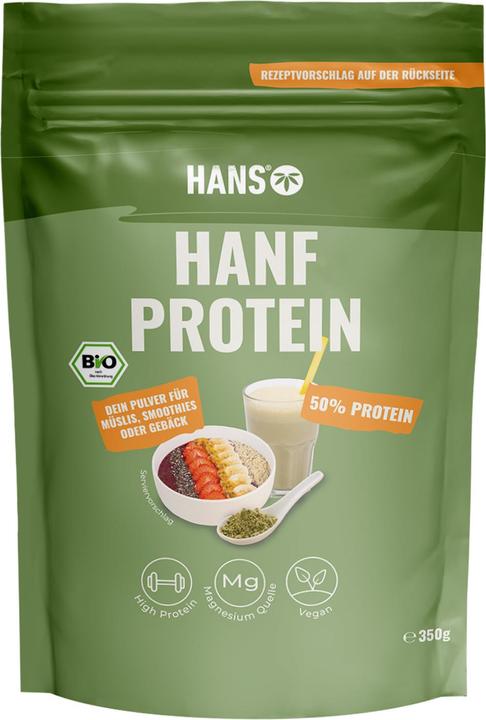 Actual product image Hans Brainfood Hemp protein (Neutral, 350 g)