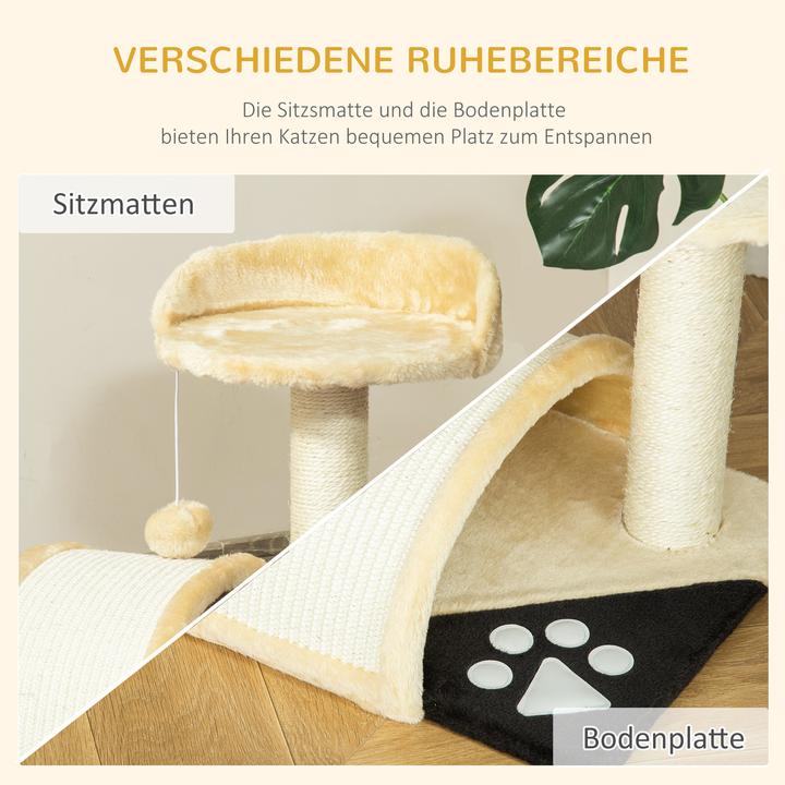 Image du produit PawHut Arbre à chat en peluche (46 cm, Beige)