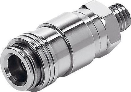 Actual product image Festo Brass Male Pneumatic Quick Connect Coupling, M5 Male (Press connection)