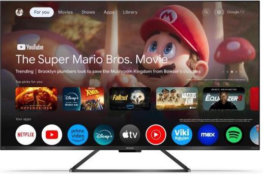 Produktbild Sharp 55GR8265E 55" (139cm) 4K Ultra HD QLED Smart Google Frameless TV, 144Hz, Dolby Vision IQ, Dolby Atmo (55", GR8, QLED, 4K, 2024)