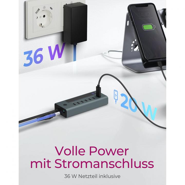 Produktbild Icy Box IB-HUB1457-C31 (USB-C, 7 Ports)