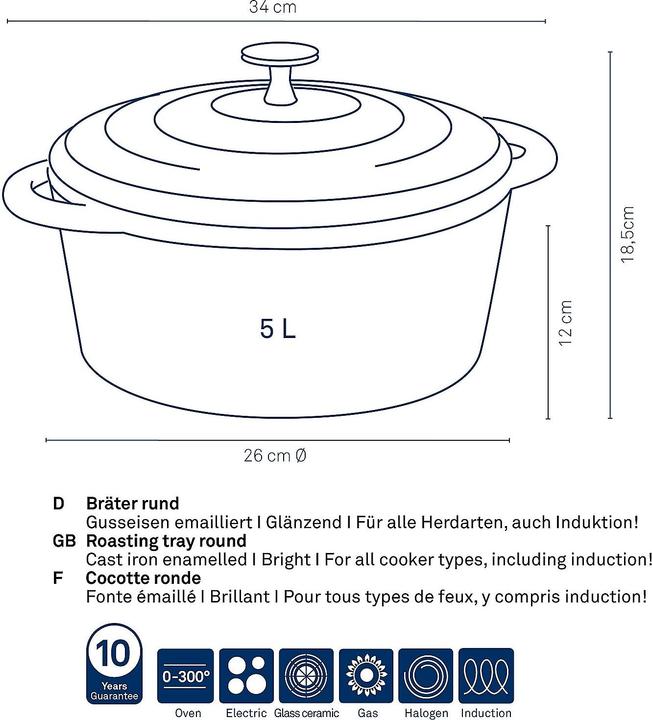Produktbild Kela Calido (26 cm, Bräter + Schmortopf, Aluminiumguss)