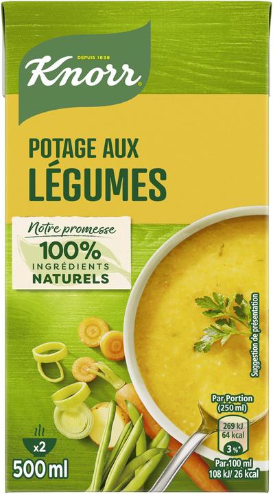 Actual product image Knorr Vegetable soup combi block, soup with broccoli, carrots & leeks, ready meal to heat up (500 ml)