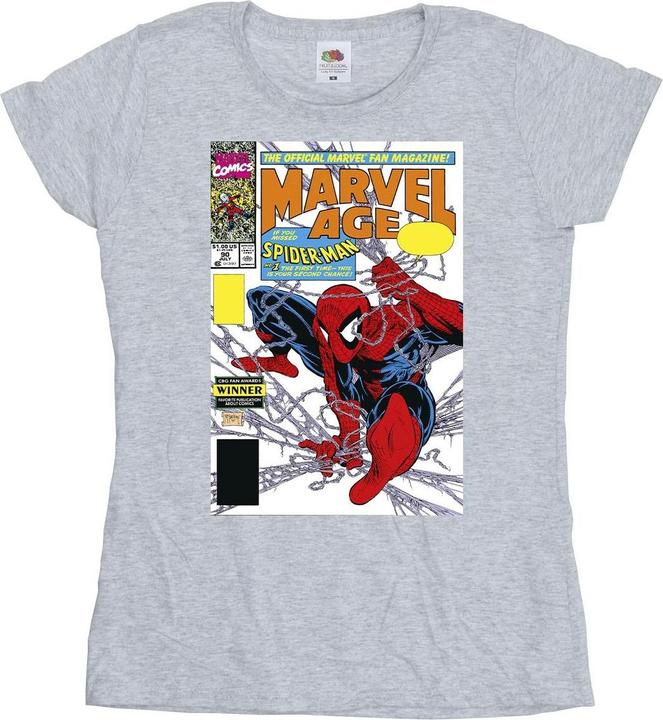 Actual product image Womens/Ladies Spider-Man Age Comic Cover Cotton T-Shirt (M)
