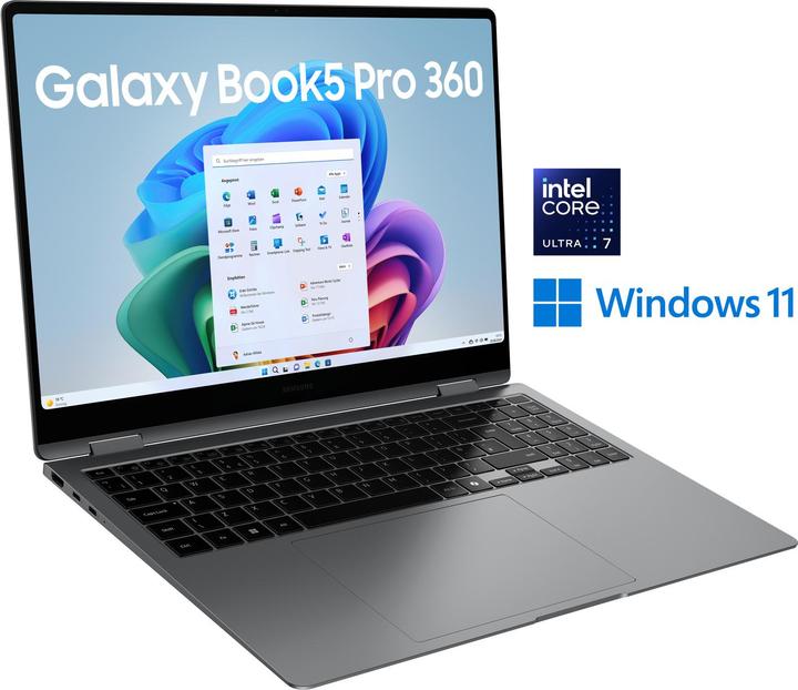 Actual product image Samsung Galaxy Book5 Pro 360 40,6cm (16 ) Ultra 7 32GB 1TB (16", 32 GB, 1000 GB, DE)