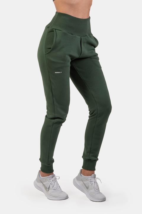 Actual product image Nebbia High-Waist Loose Fit Sweatpants "Feeling Good" 409 dark green (XS)