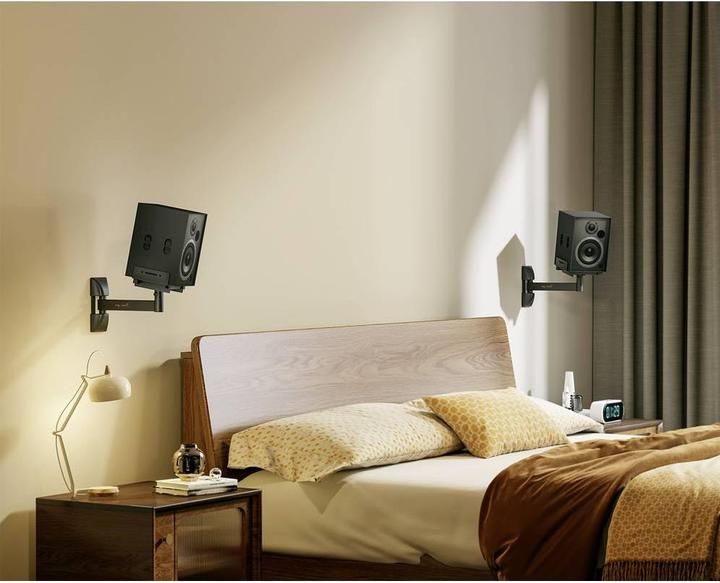 Produktbild myWall My Wall Lautsprecher-Wandhalterung 1 St. (1 Paar, Wandmontage, Neigbar, Drehbar, Schwenkbar)