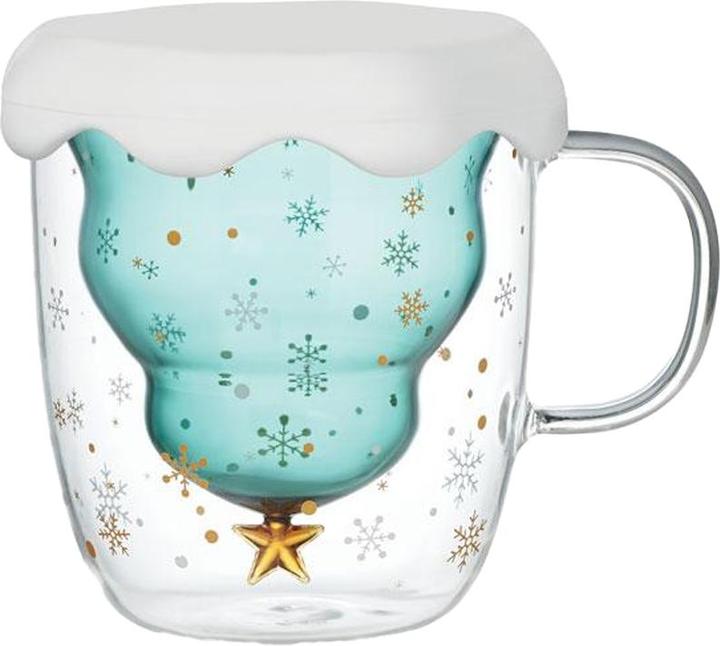 Produktbild MidOcean Kaffeebecher Verde BorosilikatGlas weihnachtliches Design (250 ml)