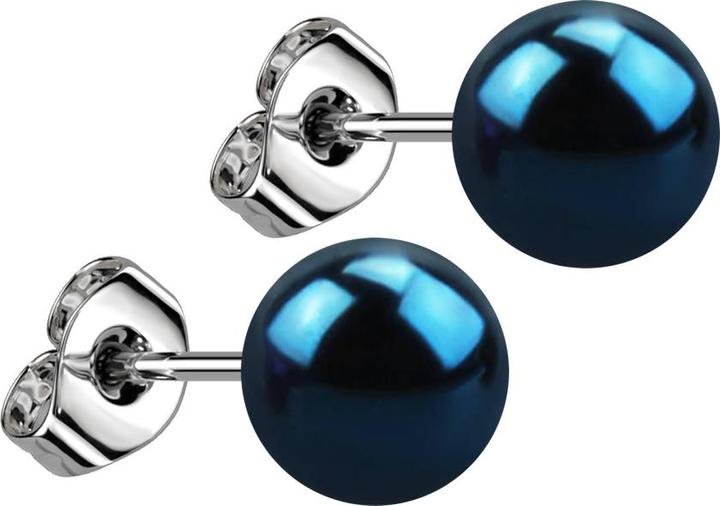 Immagine prodotto Star Piercing Orecchio con pallina blu scuro (senza ottone, Acciaio chirurgico 316L)