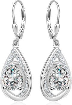 Produktbild Agato - Luxury silver earrings with zircons AGT-E108LW