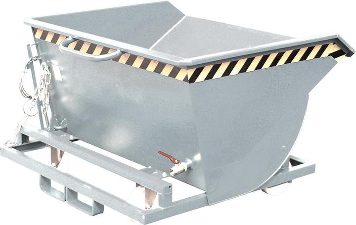 Image du produit eurokraft pro Bac basculant pour copeaux, avec roues en polyamide (500 l)