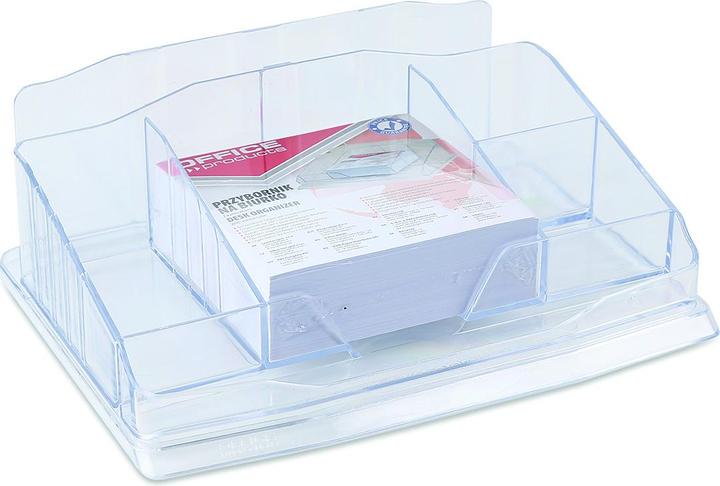 Image du produit Office Products Organiseur de bureau en plastique, avec fiches, transparent