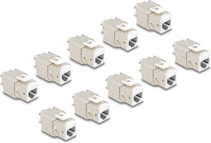Delock Keystone Modul RJ45 Buchse zu LSA Cat.6A werkzeugfrei (Keystone Modul)