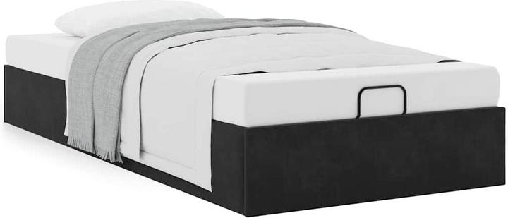 Produktbild VidaXL Ottoman-Bett ohne Matratze Schwarz 90x190 cm Samt (90 x 190 cm)