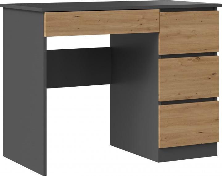 Topeshop Desk MIJAS RIGHT 98x51x76 cm Anthracite/Artisan (98 x 51 x 76 cm)