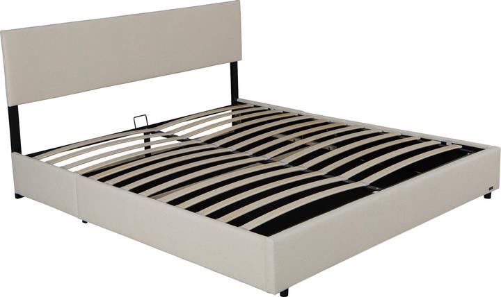 Produktbild Corium Polsterbett Juva Cord mit Lattenrost 180x200 cm Beige (180 x 200 cm)
