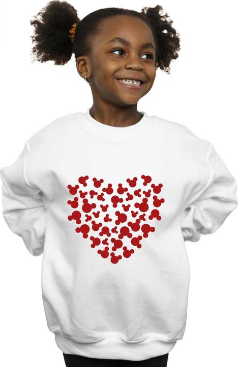 Actual product image Disney Girls Mickey Mouse Heart Silhouette Sweatshirt (152, 158)