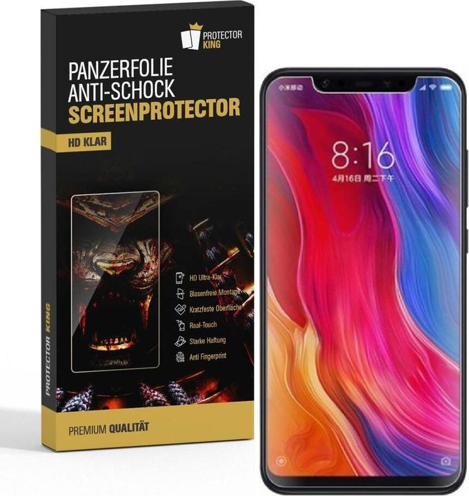Actual product image Protectorking 3x Panzerfolie Anti-Shock HD Klar (3 Piece, Mi 8 SE)