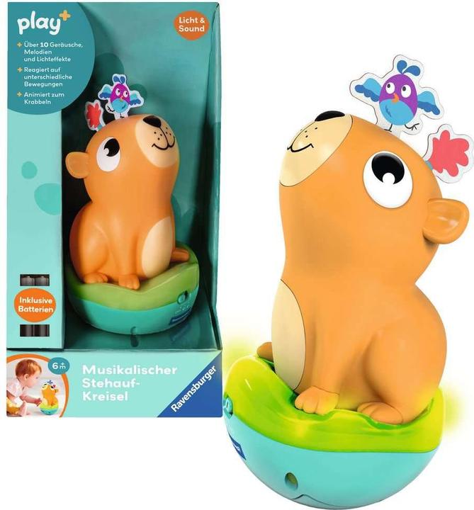 Actual product image Ravensburger 4874 play+ Musical stand-up spinning top: Capybara, Roly-Poly, stand-up male (German, English, French)