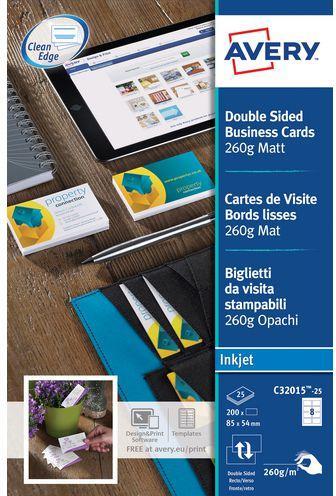 Produktbild Avery Premium-Visitenkarten (260 g/m², 200 x, A4)