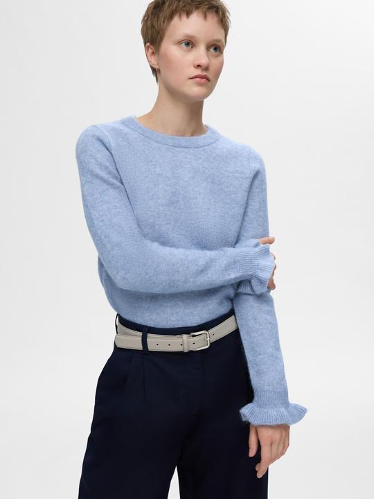 Image du produit Selected Femme Pull en tricot à manches ruchées (S)