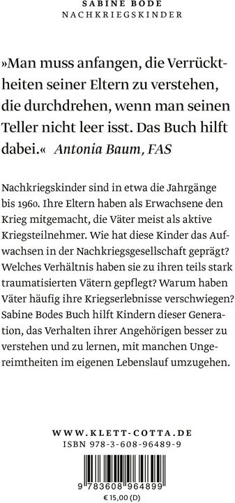 Produktbild Nachkriegskinder (Deutsch, Sabine Bode, 2021)