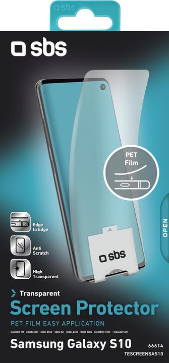 Image du produit SBS Film de protection avec applicateur pour Samsung Galaxy S10 (1 pièce(s), Samsung Galaxy S10+)